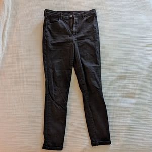 American Eagle Black Denim Skinny Jeans, 12 Long